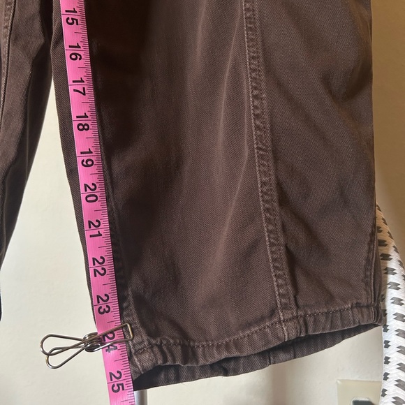 Free People We The Free Silverton Pull-on Barrel Jeans Brown / Chocolate M - Picture 9 of 13